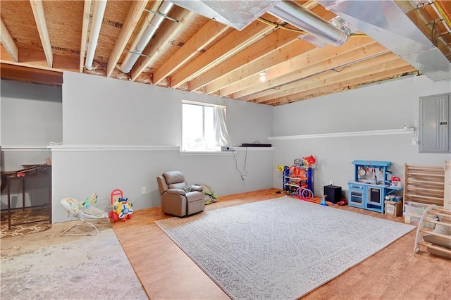 19629 W 196th St, Spring Hill, KS 66083 - game room with electric panel and wood finished floors