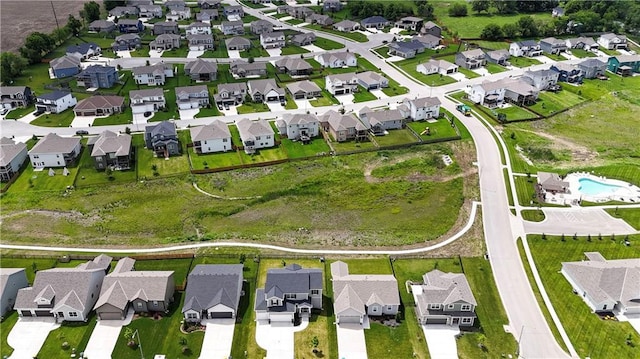 19629 W 196th St, Spring Hill, KS 66083 - aerial view of property and surrounding area featuring nearby suburban area and a pool