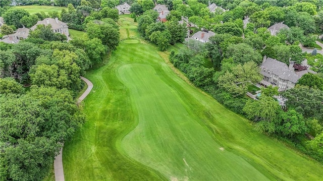 3109 W 118th St, Leawood, KS 66211 - aerial overview of property's location with a local golf course and a tree filled landscape