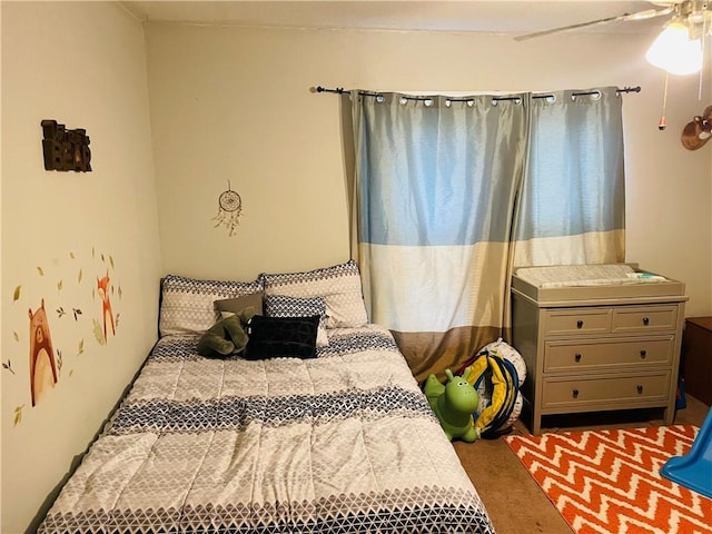 2302 3rd Ave, Leavenworth, KS 66048 - carpeted bedroom with ceiling fan