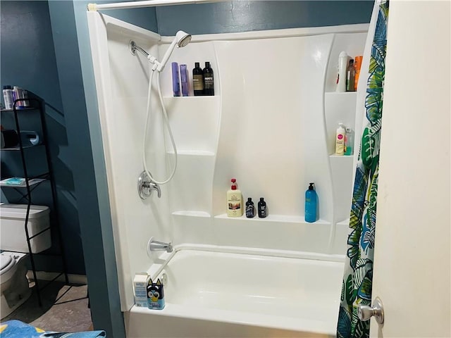 2302 3rd Ave, Leavenworth, KS 66048 - bathroom with shower / bath combination with curtain and toilet
