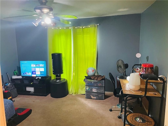 2302 3rd Ave, Leavenworth, KS 66048 - office with carpet floors and ceiling fan