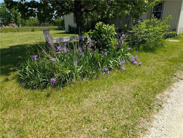 view of grassy yard