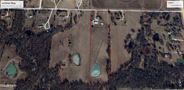 aerial view of property's location featuring property boundaries highlighted