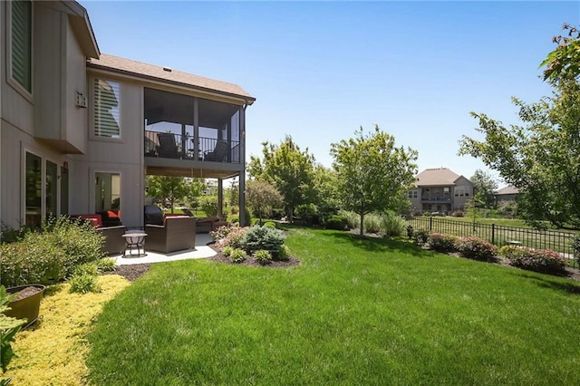 16812 Gillette St, Overland Park, KS 66221 - view of yard featuring a patio area and outdoor lounge area