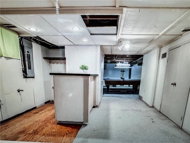 6404 N Harrison St, Oakview, MO 64118 - below grade area featuring pool table