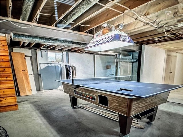6404 N Harrison St, Oakview, MO 64118 - rec room featuring concrete floors and pool table