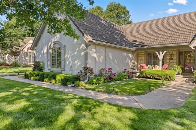 3644 W 127th Ter, Leawood, KS 66209 - view of property exterior with a yard