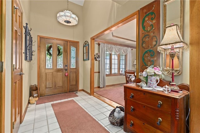 3644 W 127th Ter, Leawood, KS 66209 - foyer featuring baseboards and light tile patterned flooring