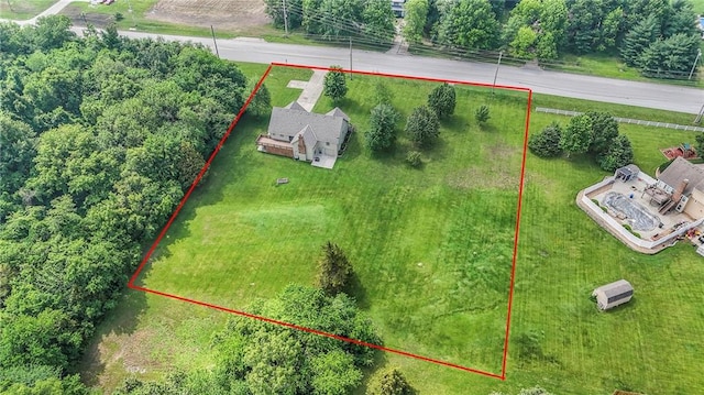 25908 Colbern Rd, Lees Summit, MO 64086 - view from above of property featuring property parcel outlined