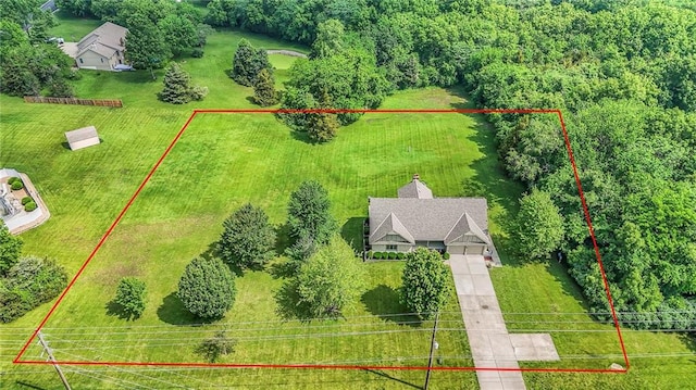 25908 Colbern Rd, Lees Summit, MO 64086 - view from above of property with property boundaries highlighted