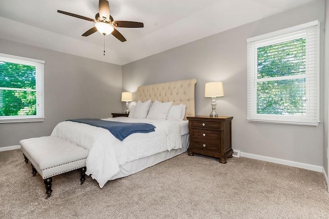 8911 W 104th St, Overland Park, KS 66212 - carpeted bedroom featuring multiple windows, baseboards, and ceiling fan