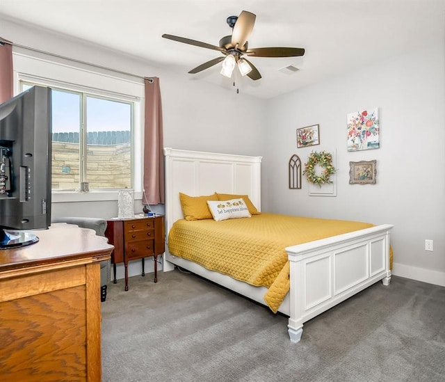 9305 SW Sushi Cir, Lees Summit, MO 64064 - carpeted bedroom featuring a ceiling fan