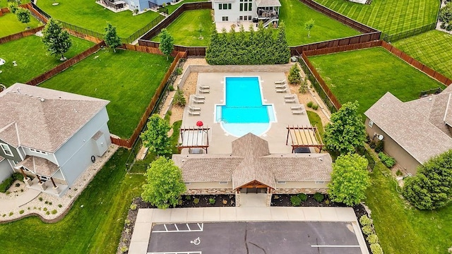 9305 SW Sushi Cir, Lees Summit, MO 64064 - drone / aerial view of a pool