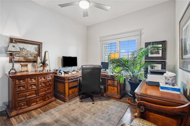 15278 W 173rd St, Olathe, KS 66062 - office with wood finished floors and ceiling fan