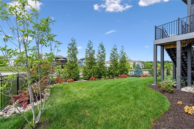 15278 W 173rd St, Olathe, KS 66062 - view of yard with a deck and stairway