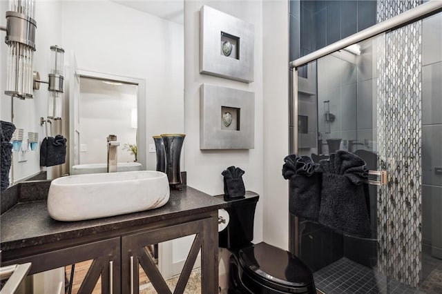 15278 W 173rd St, Olathe, KS 66062 - full bathroom with a shower stall, vanity, and toilet