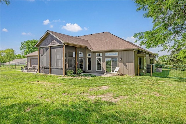 9425 NE 188th St, Trimble, MO 64492 - rear view of house featuring a sunroom