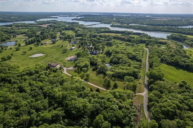 9425 NE 188th St, Trimble, MO 64492 - aerial view of property's location featuring a large body of water and a heavily wooded area