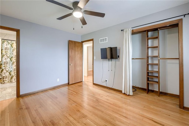 15609 E 43rd St S, Independence, MO 64055 - unfurnished bedroom with light wood finished floors, baseboards, and a closet