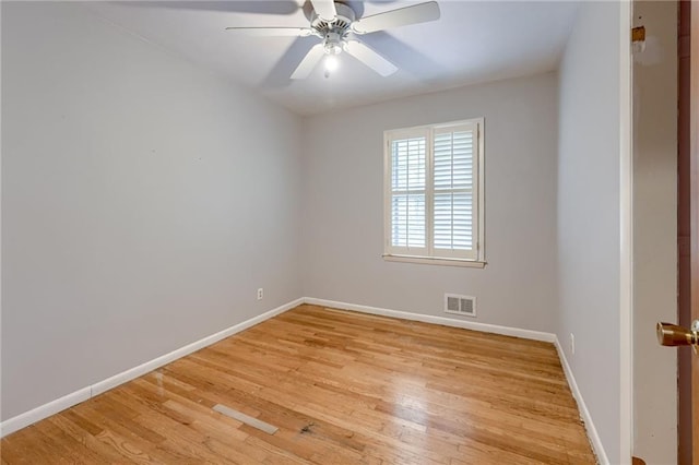 15609 E 43rd St S, Independence, MO 64055 - empty room featuring light wood-type flooring, baseboards, and a ceiling fan