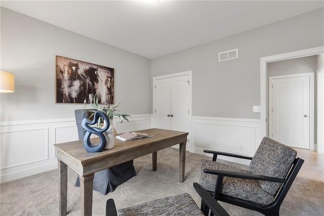 20611 W 113th St, Olathe, KS 66061 - carpeted office with wainscoting and a decorative wall