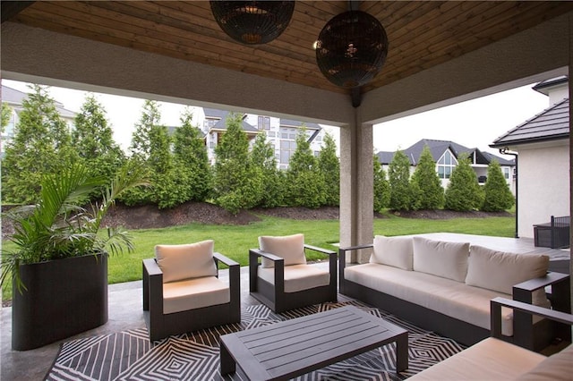 10702 W 142nd Ter, Overland Park, KS 66221 - view of patio featuring an outdoor living space