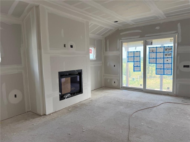 15349 W 173rd Ter, Olathe, KS 66062 - unfurnished living room with a glass covered fireplace