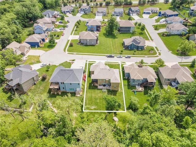 2409 SE Ridge Line Dr, Blue Springs, MO 64014 - aerial view of residential area featuring property parcel outlined