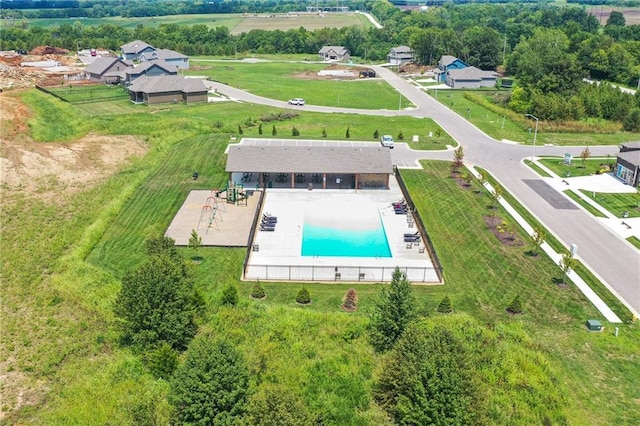 1014 Branchwood Ln, Raymore, MO 64083 - bird's eye view of a pool