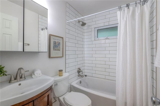 6109 W 54th Ter, Mission, KS 66202 - bathroom with toilet, shower / bath combo, and vanity