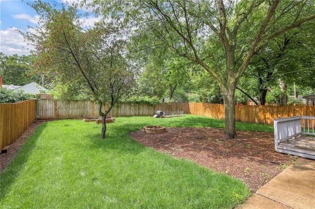 6109 W 54th Ter, Mission, KS 66202 - view of yard with an outdoor fire pit