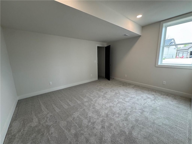 9019 Freedom Cir, Lenexa, KS 66227 - additional living space with carpet flooring, baseboards, and recessed lighting
