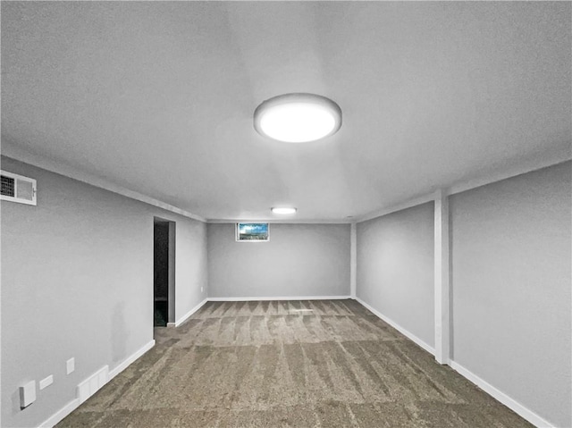 11709 Fremont Ave, Kansas City, MO 64134 - finished below grade area with carpet flooring and baseboards