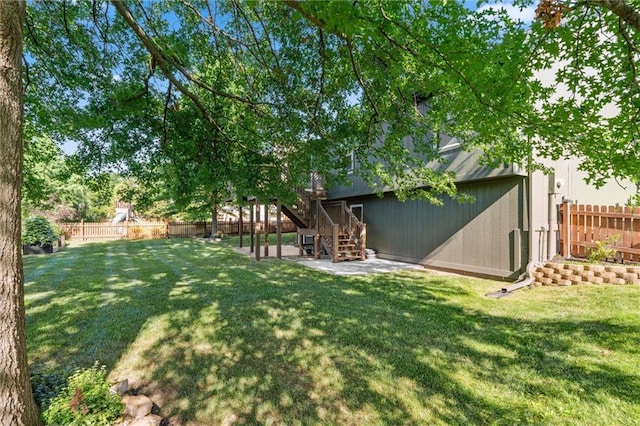 21607 W 51st St, Shawnee, KS 66226 - view of yard with stairway and a patio
