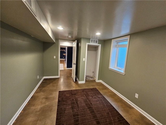 11306 E 45th St, Kansas City, MO 64133 - hallway with baseboards and recessed lighting