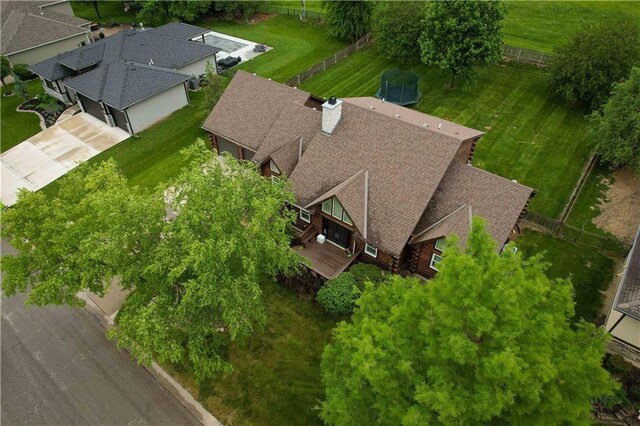 611 N Winnebago Dr, Lake Winnebago, MO 64034 - aerial view of property and surrounding area