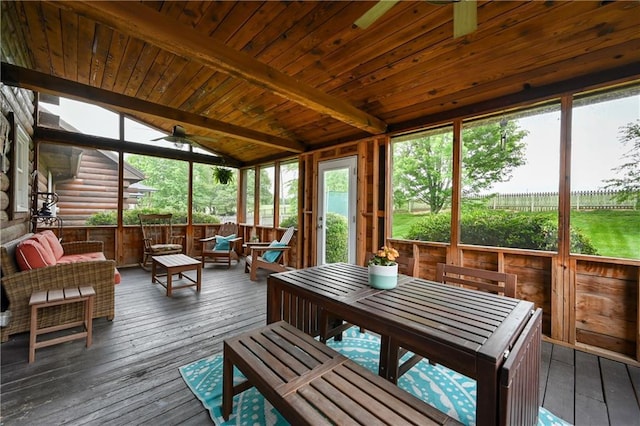 611 N Winnebago Dr, Lake Winnebago, MO 64034 - sunroom featuring ceiling fan and plenty of natural light