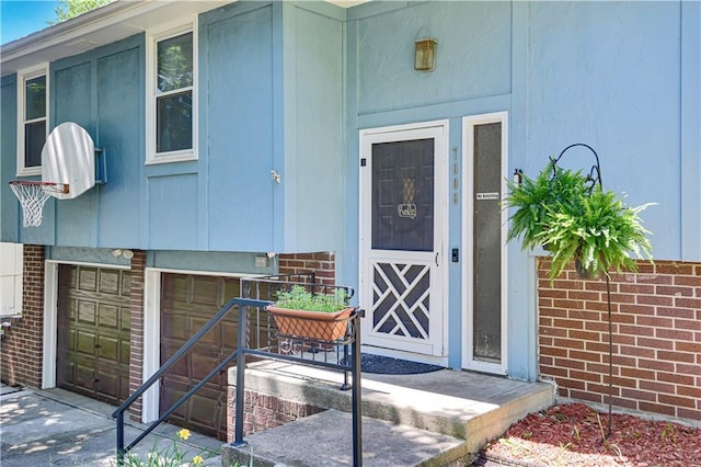7608 N Serene Ave, Kansas City, MO 64152 - property entrance featuring brick siding