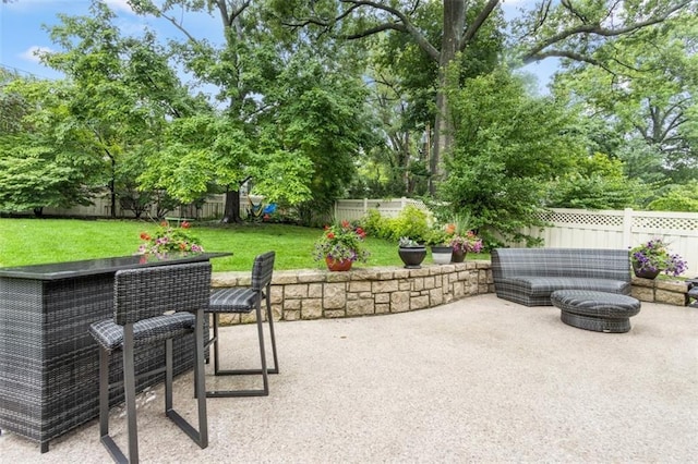 5403 Windsor Ln, Fairway, KS 66205 - view of patio / terrace with view of wooded area