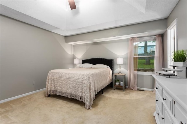 1512 Auburn Dr, Lees Summit, MO 64086 - bedroom with light carpet, baseboards, and a ceiling fan