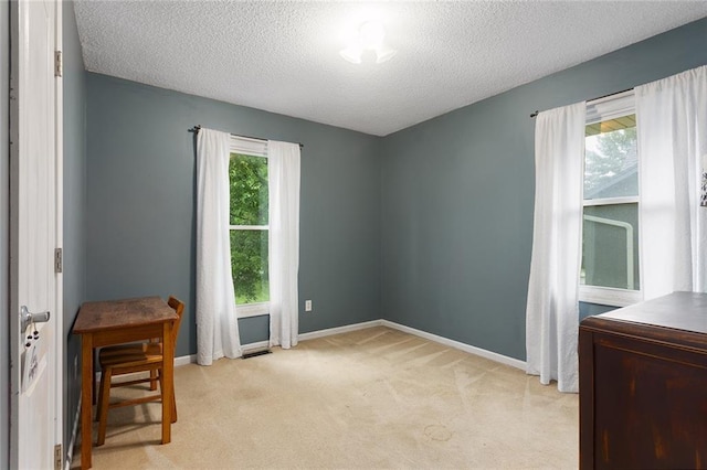 1512 Auburn Dr, Lees Summit, MO 64086 - unfurnished office featuring light colored carpet, a textured ceiling, and baseboards