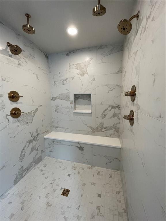 17000 Rosehill St, Overland Park, KS 66221 - bathroom with a marble finish shower