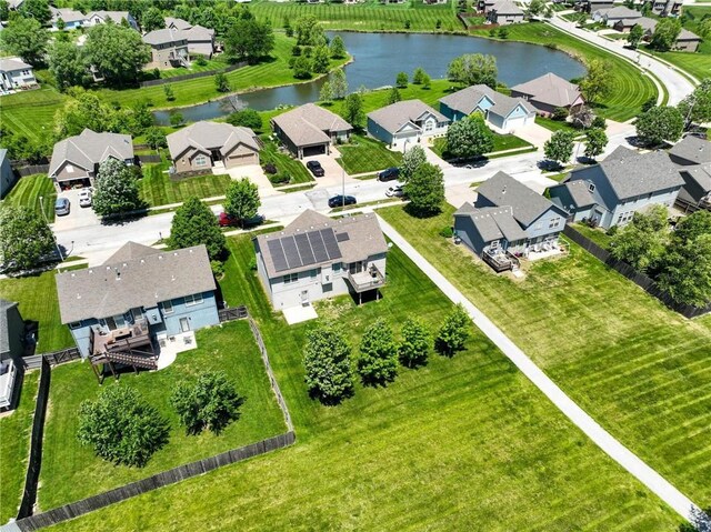 1037 NW 91st Ter, Kansas City, MO 64155 - aerial view of residential area with a large body of water