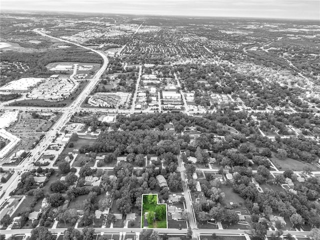 706 W Cedar St, Olathe, KS 66061 - aerial view of property's location with property boundaries highlighted