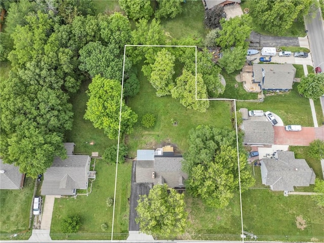 706 W Cedar St, Olathe, KS 66061 - aerial view of residential area with property boundaries highlighted