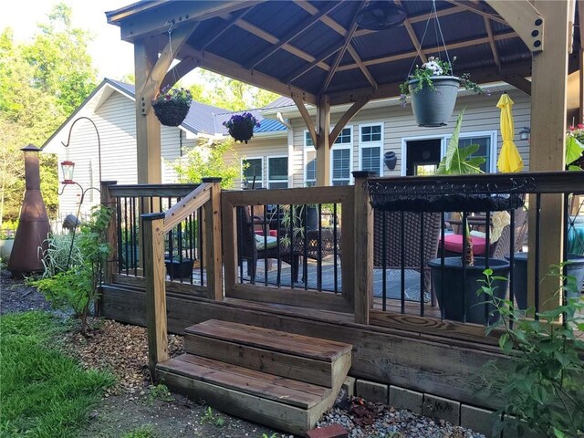 1154 SE 364p Rd, Clinton, MO 64735 - wooden deck with a gazebo