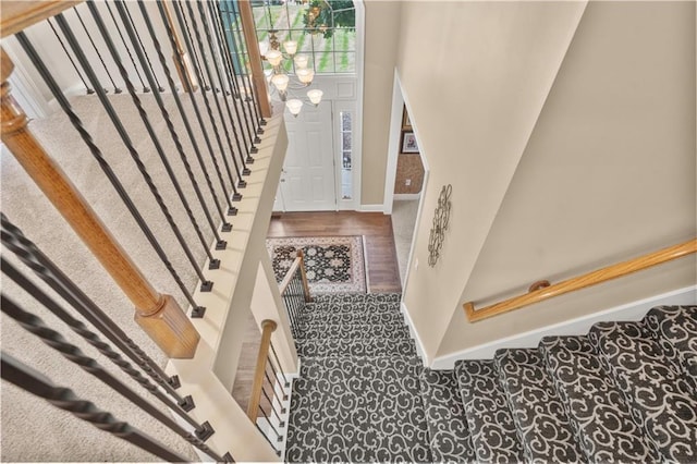 15801 Parkhill St, Overland Park, KS 66221 - foyer entrance with stairway and baseboards