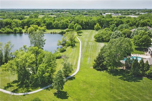 15801 Parkhill St, Overland Park, KS 66221 - bird's eye view of a large body of water and a pool