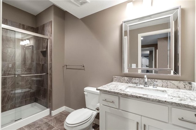8756 Houston St, Lenexa, KS 66227 - bathroom featuring vanity and a shower stall